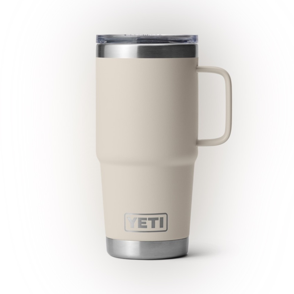 YETI RAMBLER 20 OZ TRAVEL MUG
WITH STRONGHOLD LID CAPE TAUPE